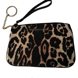 Victoria’s Secret Wristlet Cheetah Leopard Animal Print Mini Clutch Coin Purse